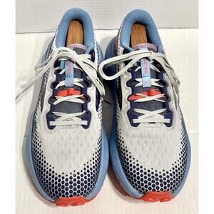 Brooks Womens 11 Caldera 6 Trail Running Walking Shoes Blue Gray Red Hiking